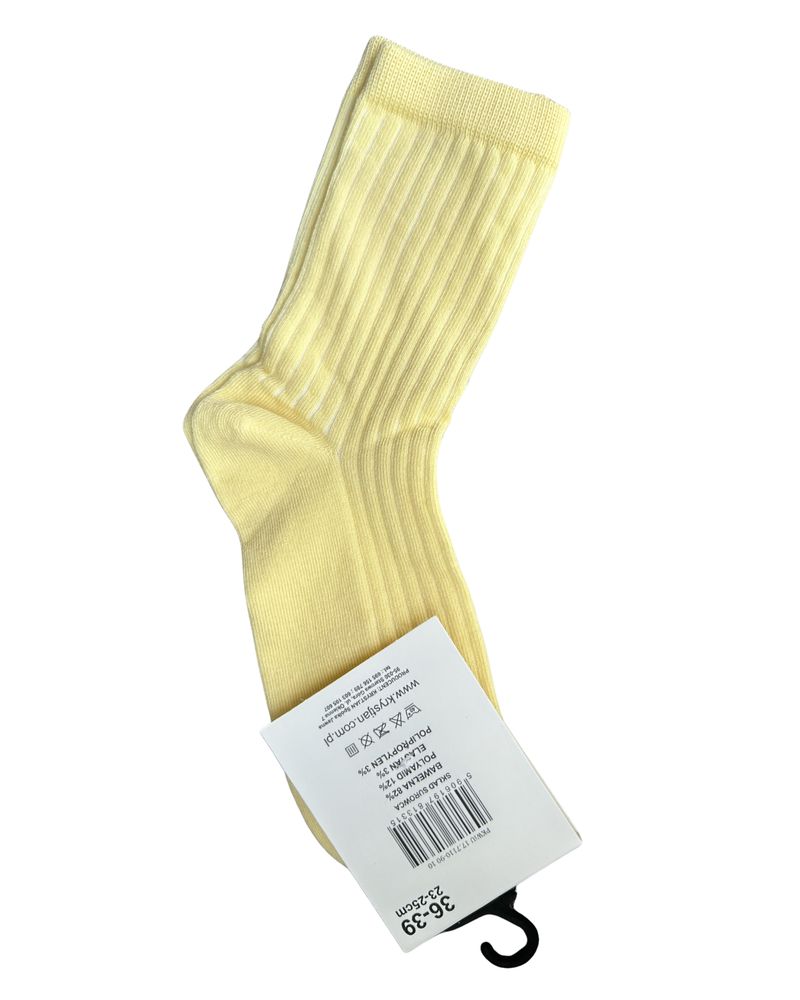 Skarpetki długie - butter yellow