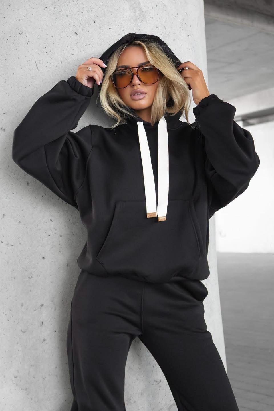 Komplet dresowy Comfy — czarny