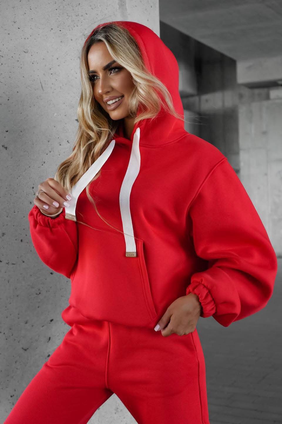 Komplet dresowy Comfy — czerwony